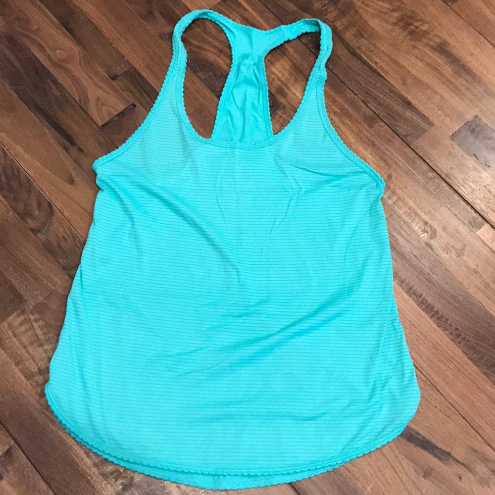 Lululemon racerback tank in green stripe